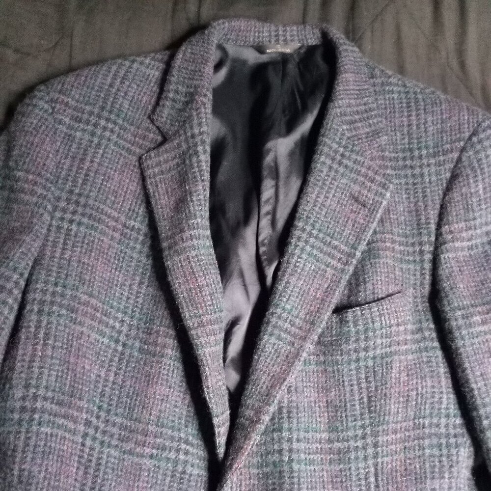 Vintage Polo Ralph Lauren University Club Wool Plaid Blazer